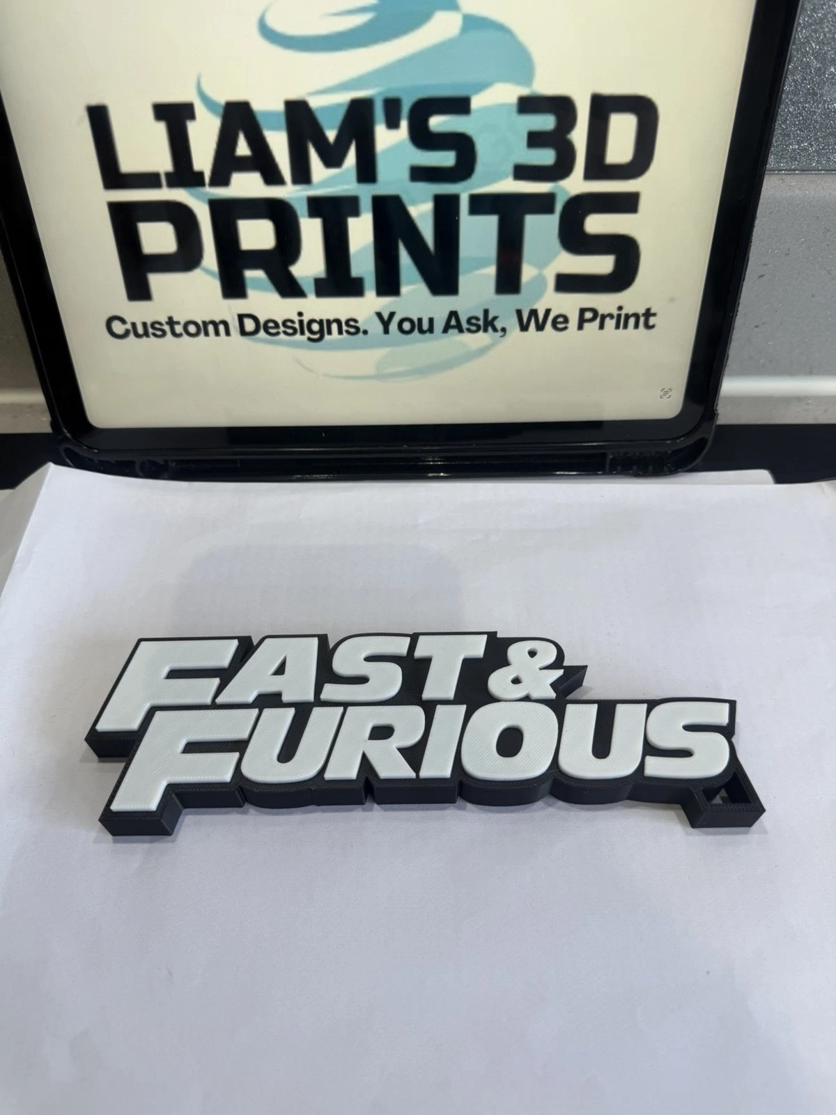 Decorative Fast and Furious Film Logo Word Sign Room Display Pops
