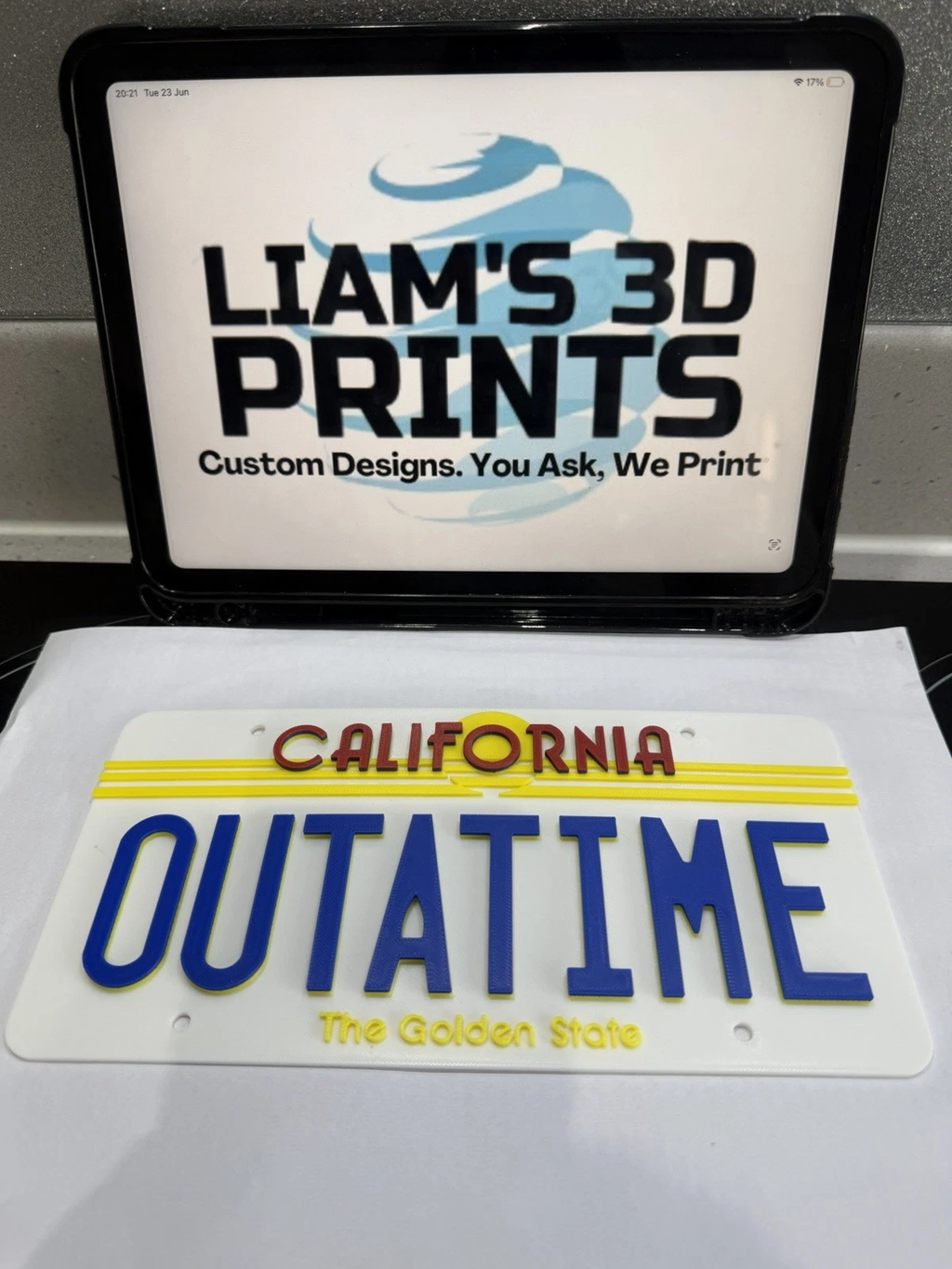 Decorative Back To The Future BTTF Outatime Licence Number Plate Sign Display