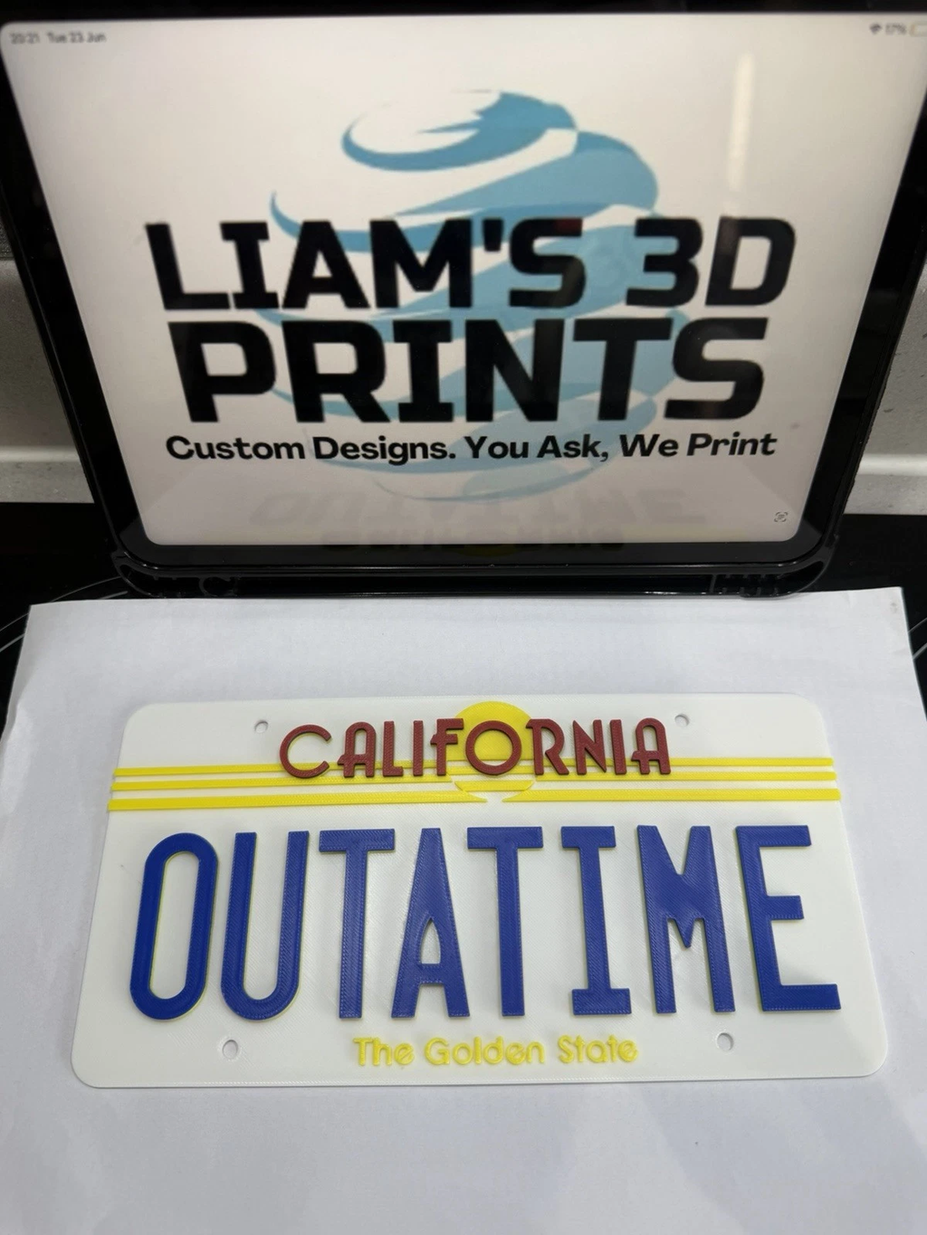 Decorative Back To The Future BTTF Outatime Licence Number Plate Sign Display
