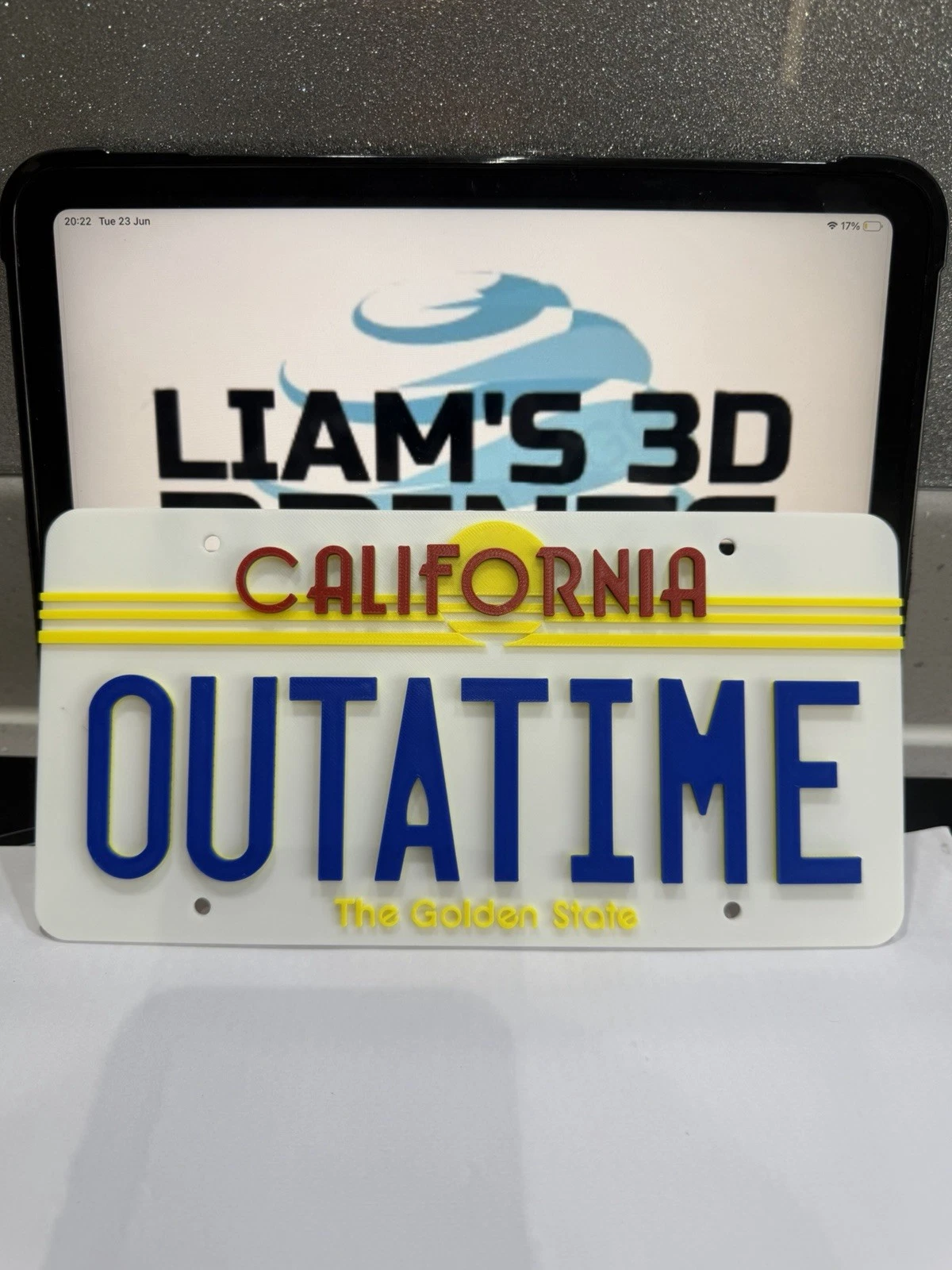 Decorative Back To The Future BTTF Outatime Licence Number Plate Sign Display