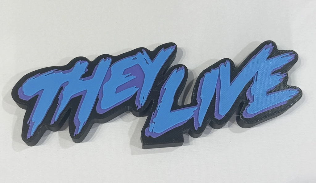 Decorative They Live Film Self Standing logo display pops Room