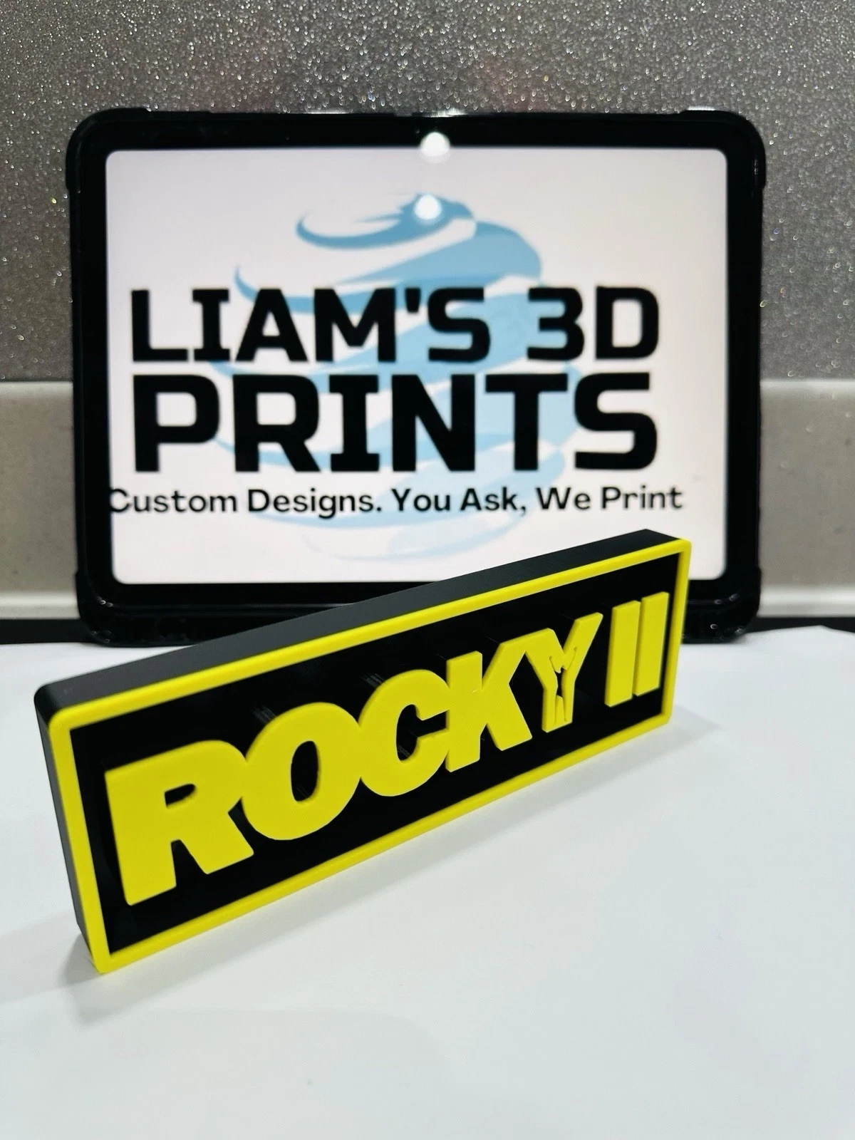 Decorative Rocky 2 II Box Sign Shelf Wall Logo Display Film 3D Print 2 Sizes
