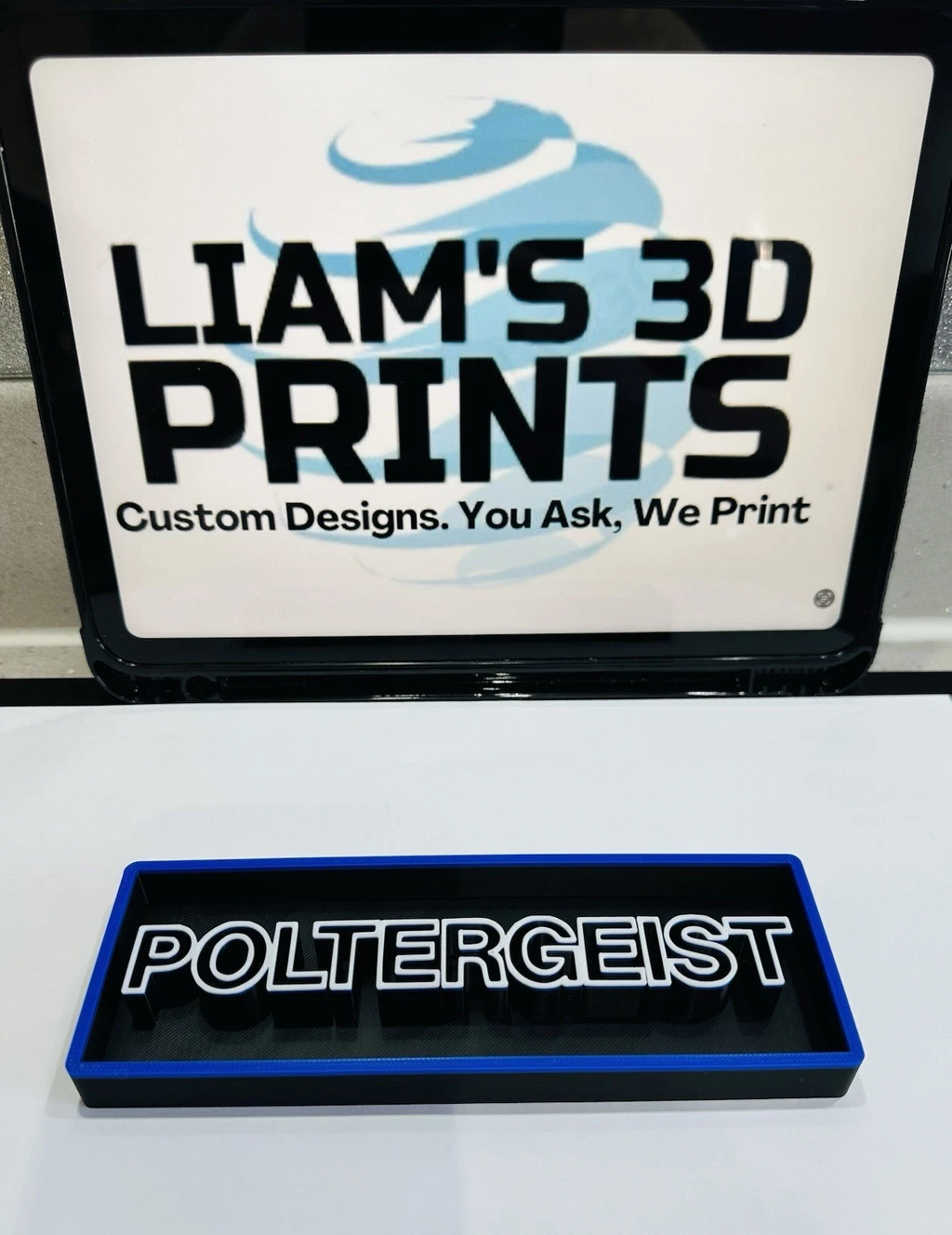 Decorative Poltergeist Box Sign Shelf Wall Logo Display Film 3D Print 2 Sizes