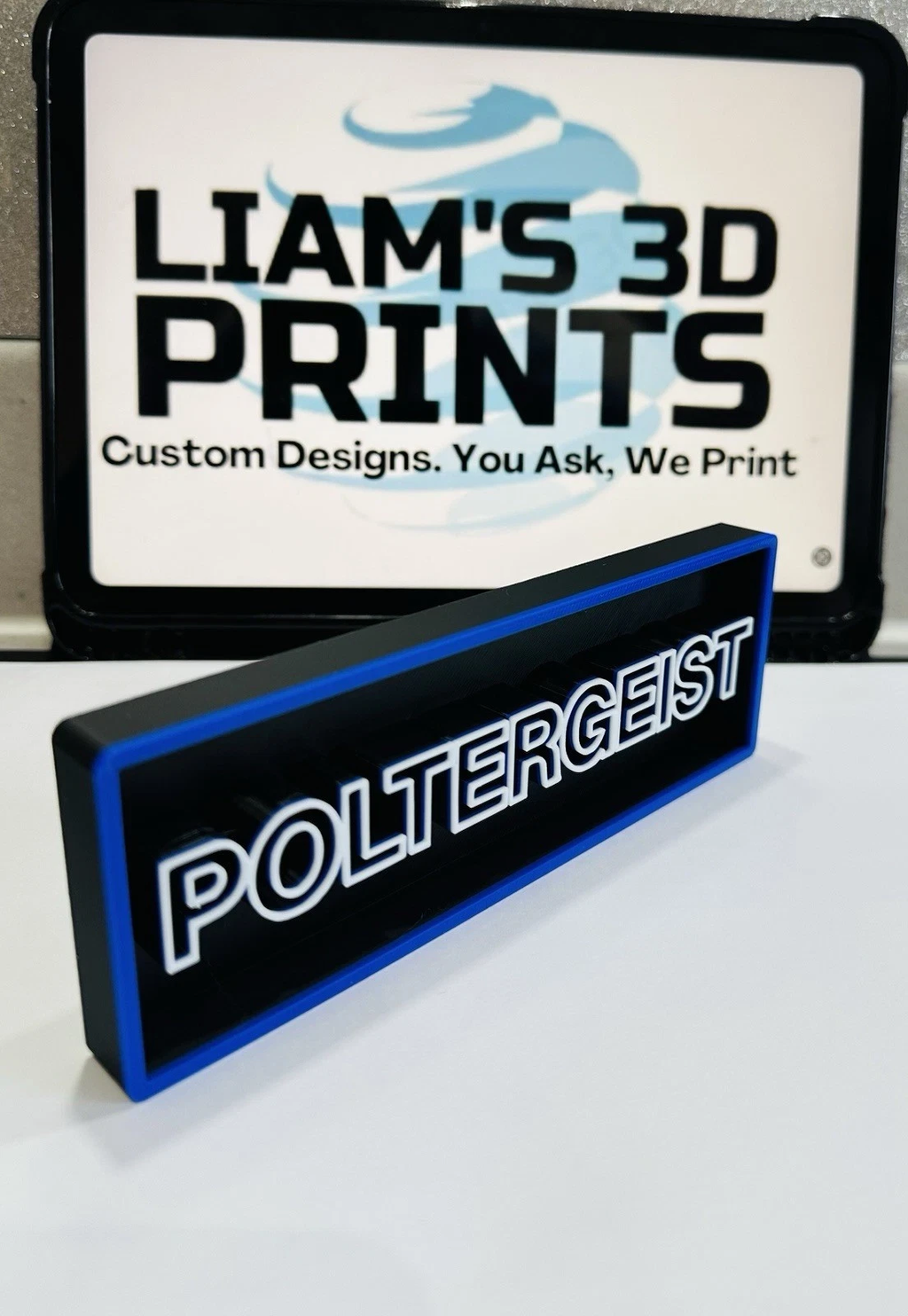 Decorative Poltergeist Box Sign Shelf Wall Logo Display Film 3D Print 2 Sizes