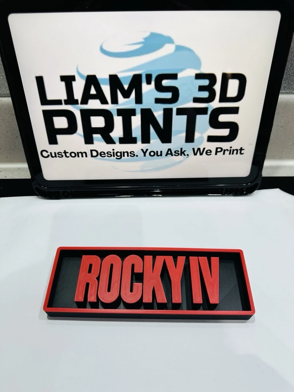 Decorative Rocky 4 IV Box Sign Shelf Wall Logo Display Film 3D Print 2 Sizes