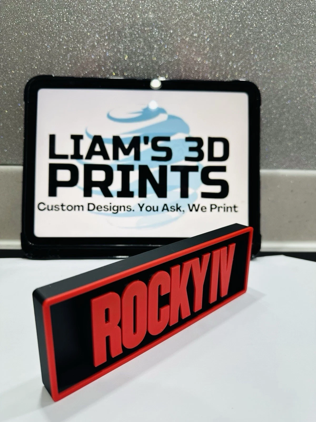 Decorative Rocky 4 IV Box Sign Shelf Wall Logo Display Film 3D Print 2 Sizes