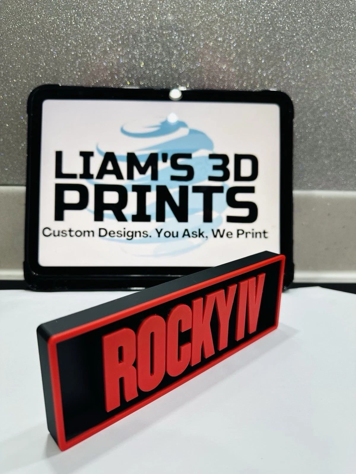 Decorative Rocky 4 IV Box Sign Shelf Wall Logo Display Film 3D Print 2 Sizes