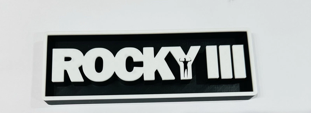 Decorative Rocky 3 III Box Sign Shelf Wall Logo Display Film 3D Print 2 Sizes