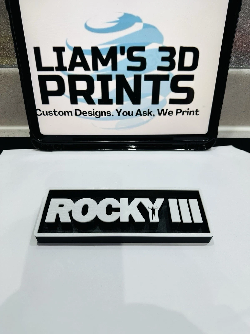 Decorative Rocky 3 III Box Sign Shelf Wall Logo Display Film 3D Print 2 Sizes
