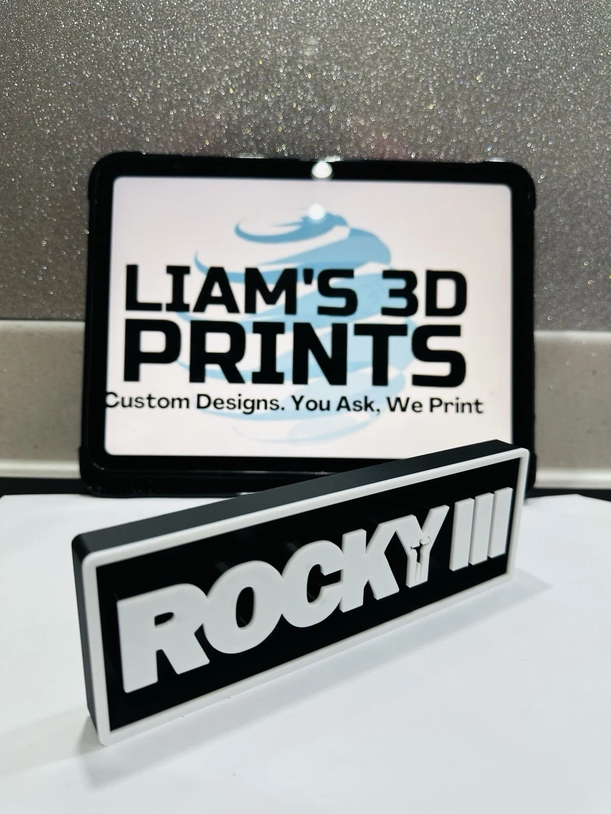 Decorative Rocky 3 III Box Sign Shelf Wall Logo Display Film 3D Print 2 Sizes
