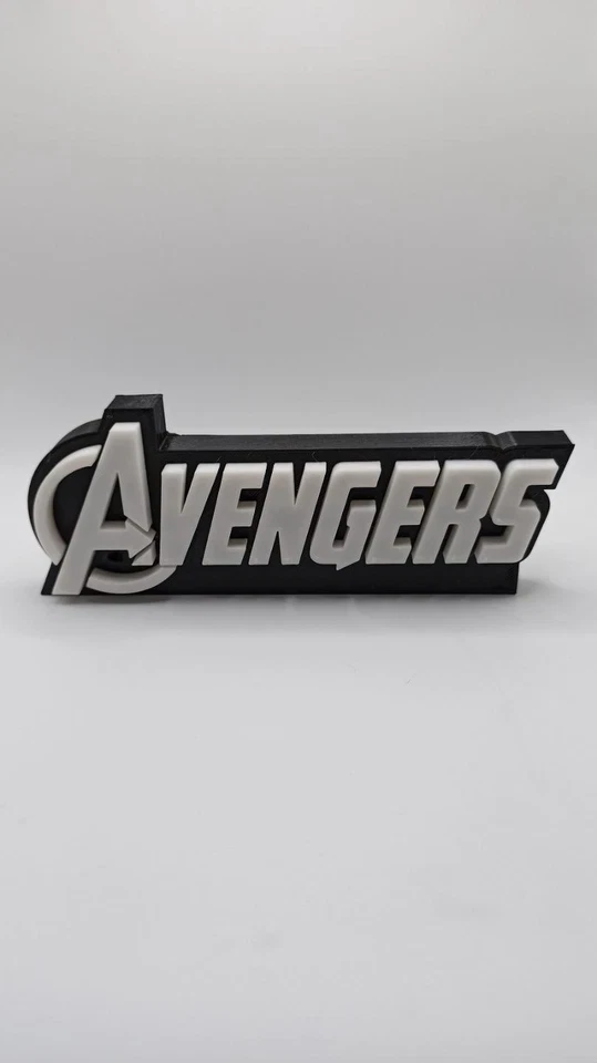 Decorative The Avengers Marvel Logo 3D Print Wall Display