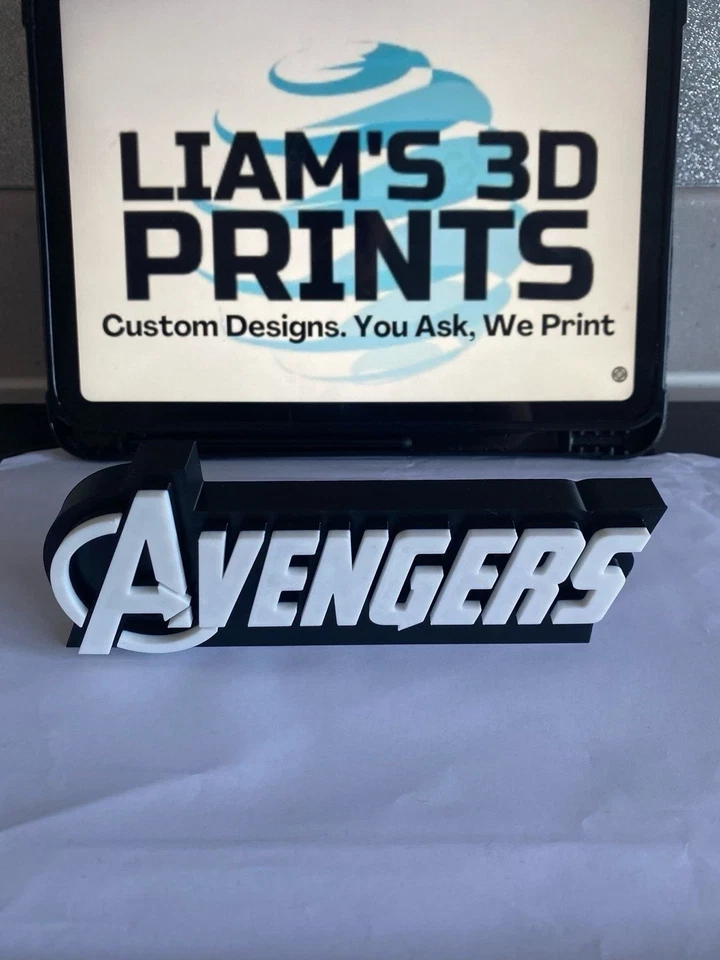 Decorative The Avengers Marvel Logo 3D Print Wall Display