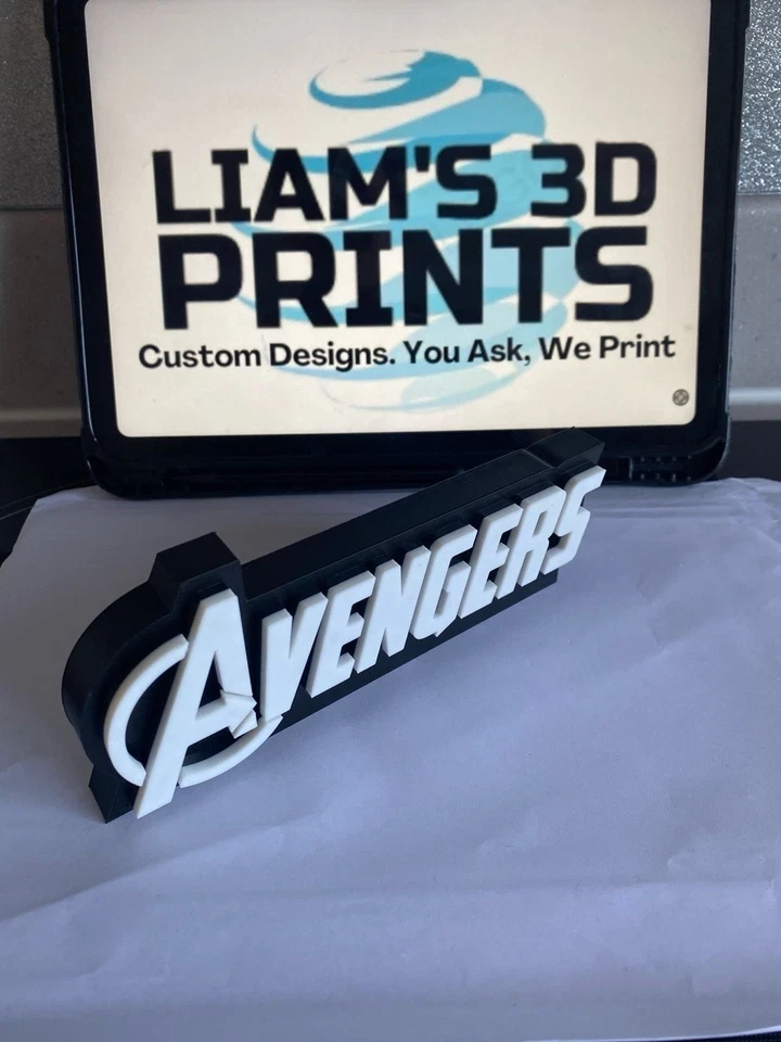 Decorative The Avengers Marvel Logo 3D Print Wall Display