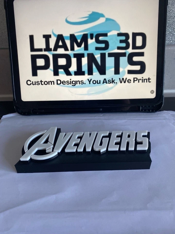 Decorative The Avengers Marvel Logo 3D Print Wall Display