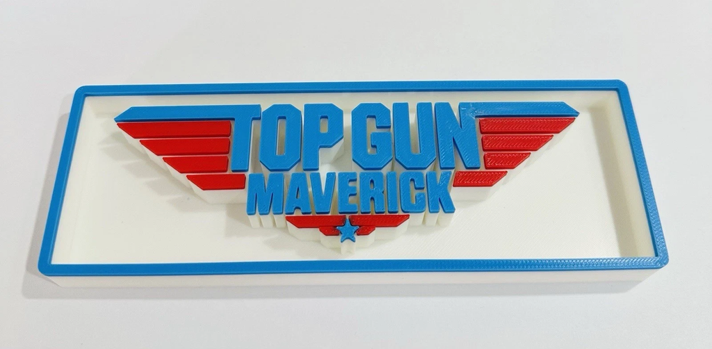 Decorative Top Gun Maverick Film Box Sign Logo Shelf Display 2 Sizes