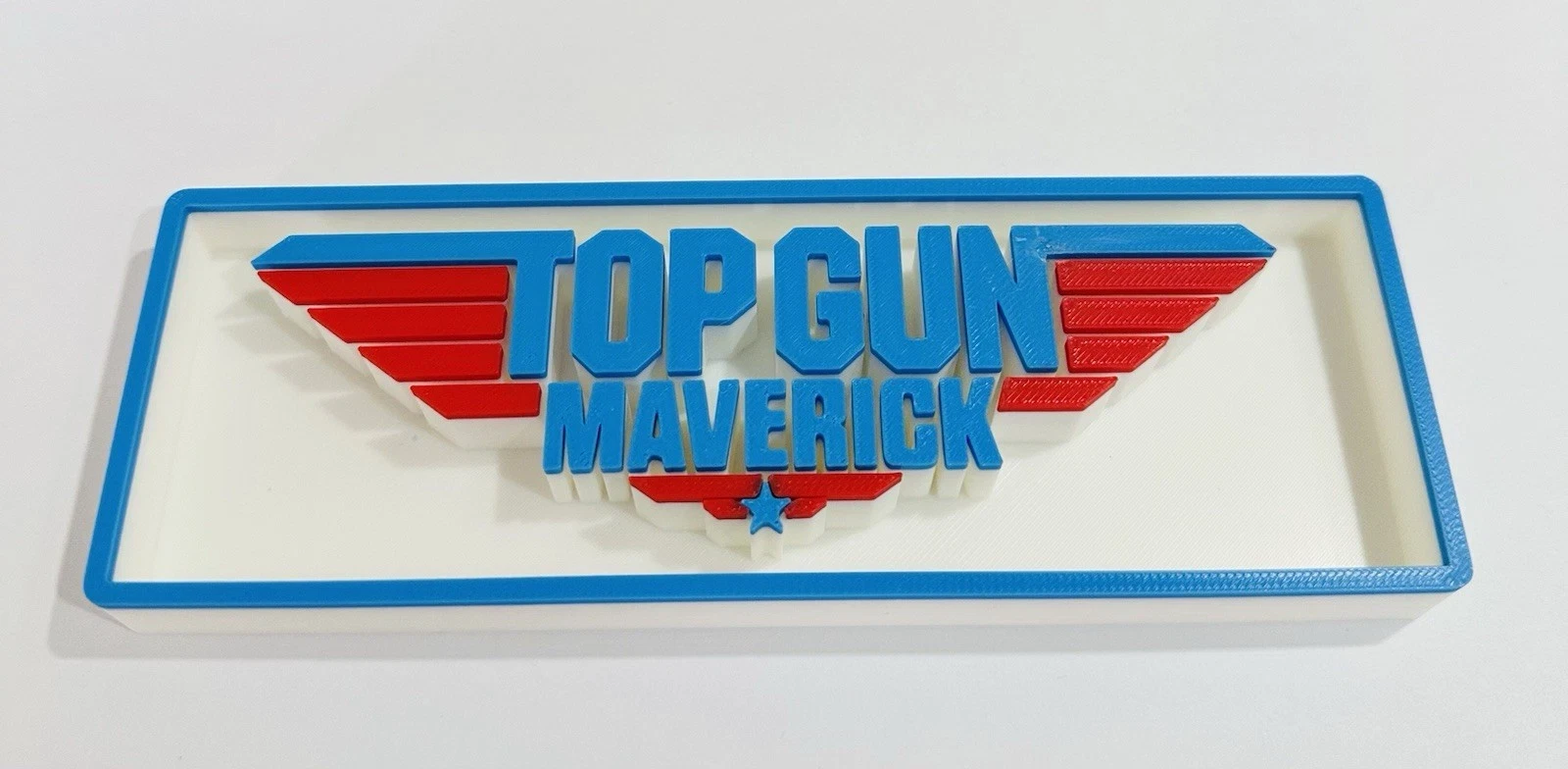 Decorative Top Gun Maverick Film Box Sign Logo Shelf Display 2 Sizes