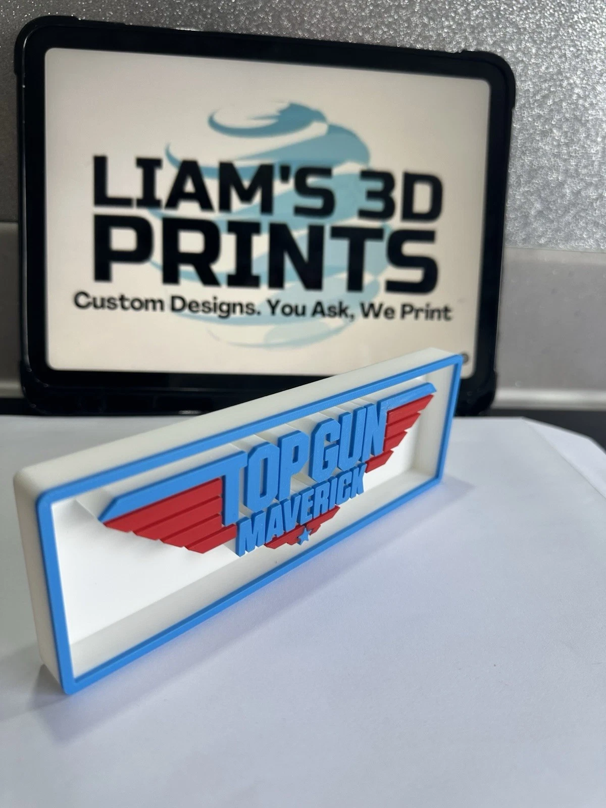 Decorative Top Gun Maverick Film Box Sign Logo Shelf Display 2 Sizes