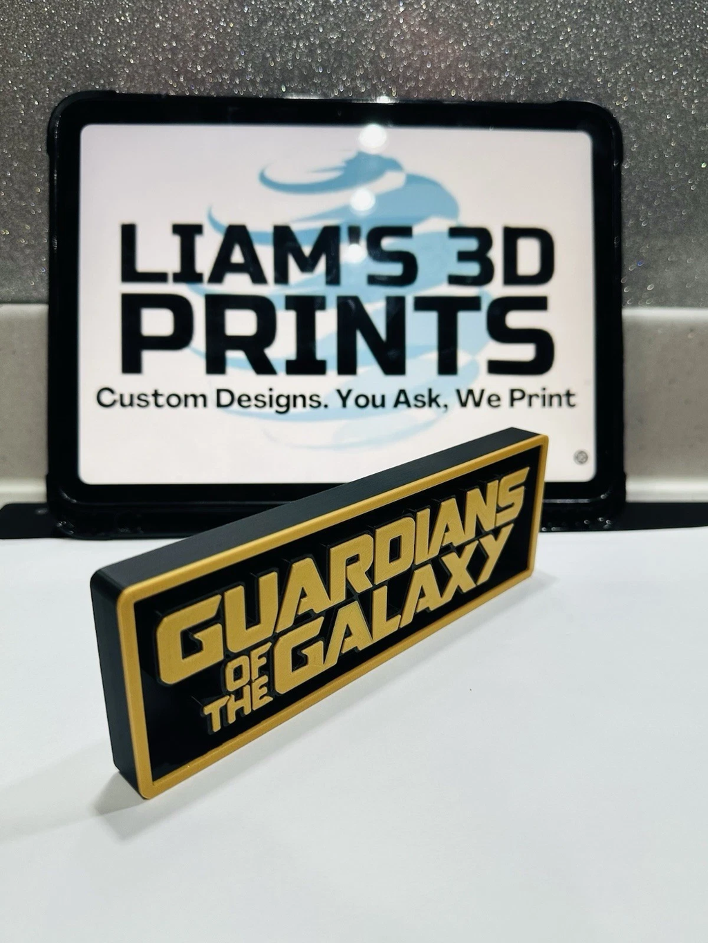 Decorative Guardians Of The Galaxy Marvel Film Box Sign Logo Display 2 Sizes