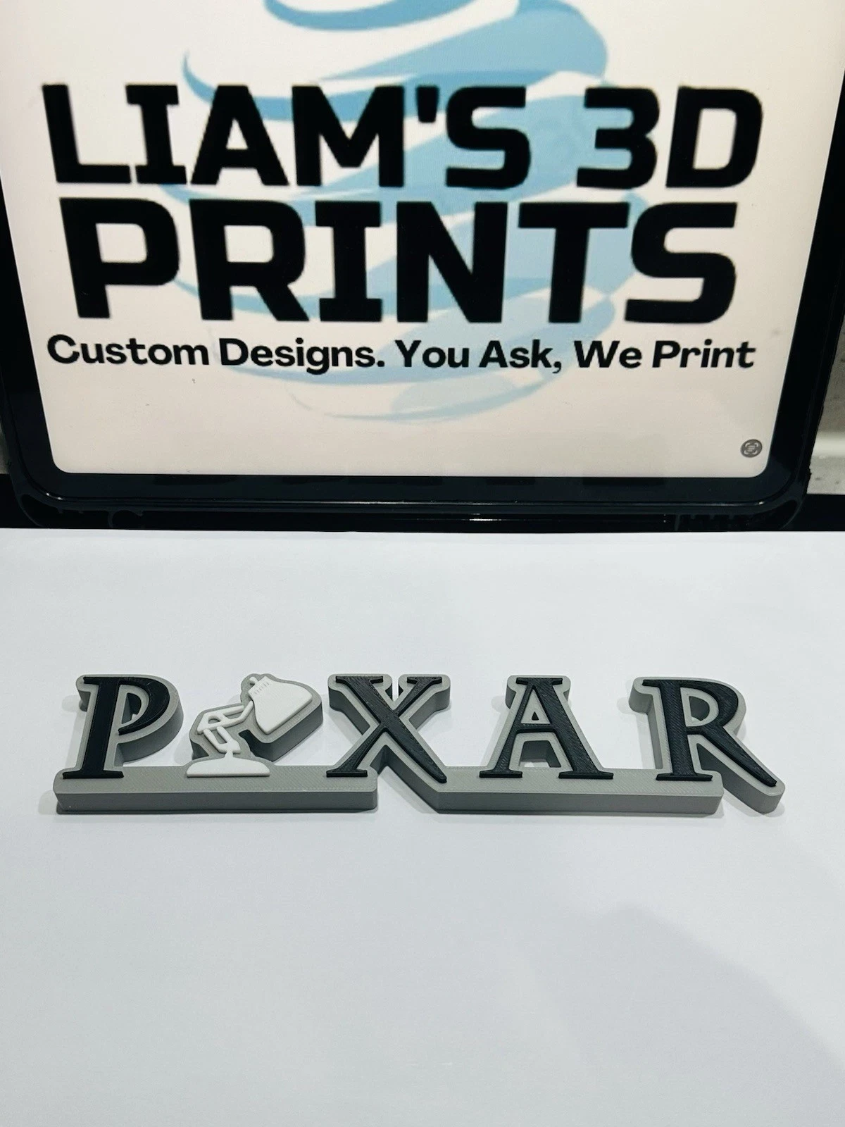 Decorative Pixar Disney Lamp Logo Self Standing Sign Display Room Film