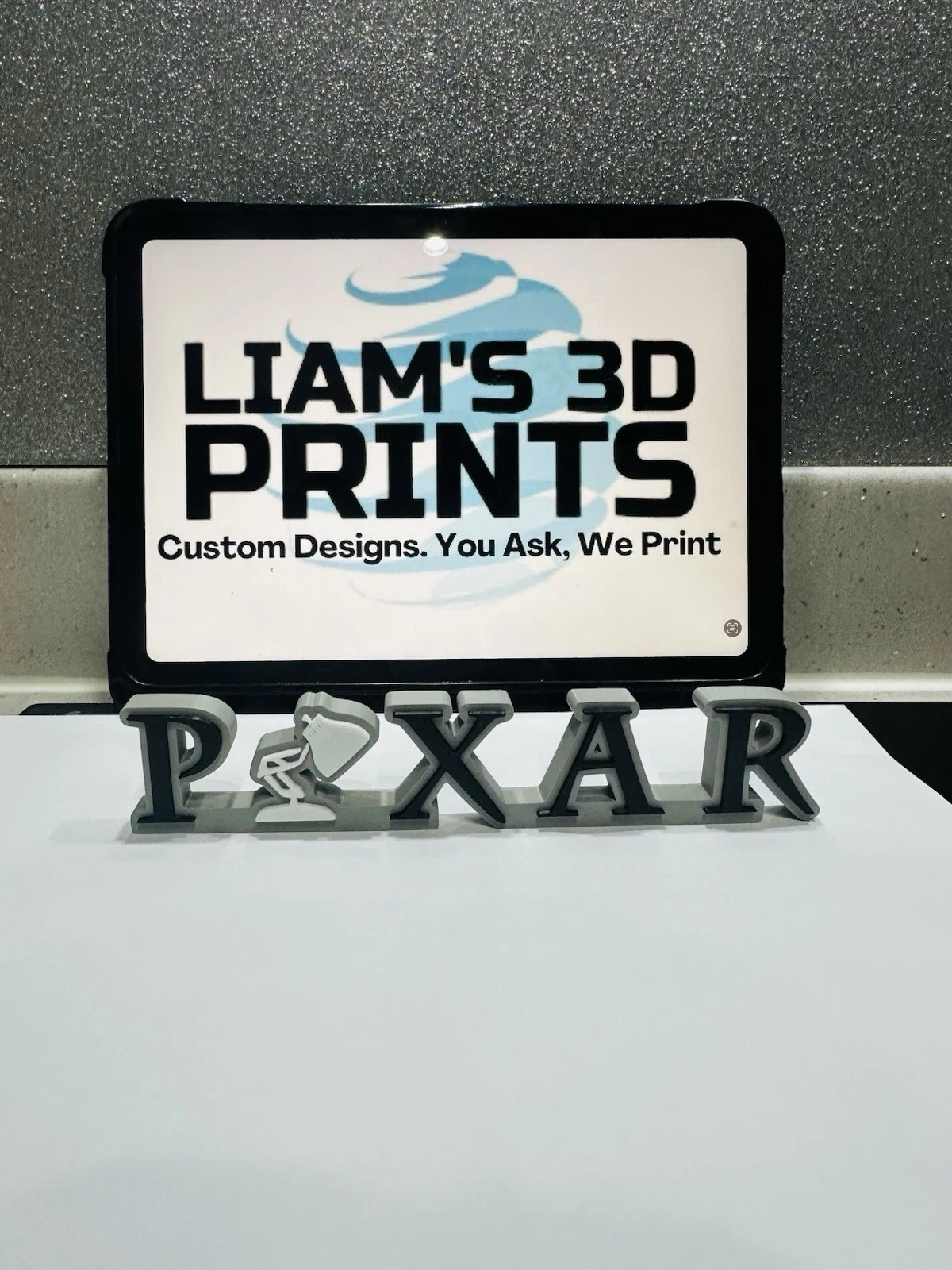 Decorative Pixar Disney Lamp Logo Self Standing Sign Display Room Film