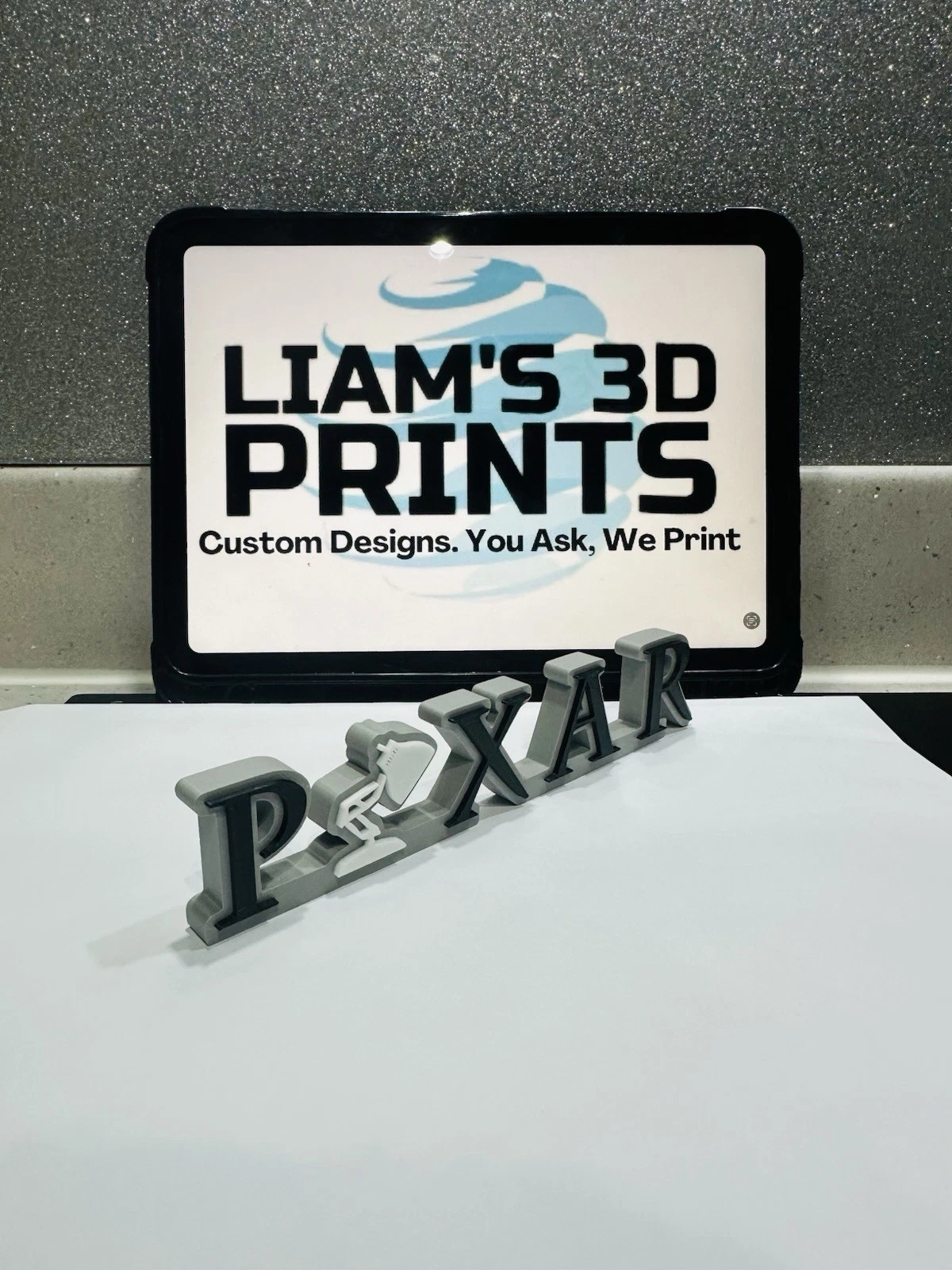 Decorative Pixar Disney Lamp Logo Self Standing Sign Display Room Film
