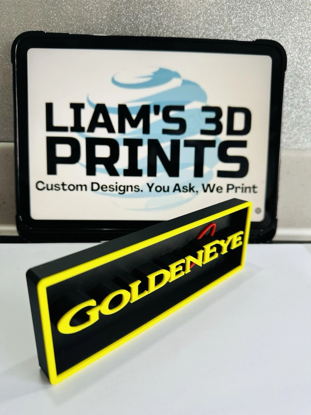 Decorative 007 GoldenEye Video Game Logo Sign Display Cinema s17.5cm L22cm