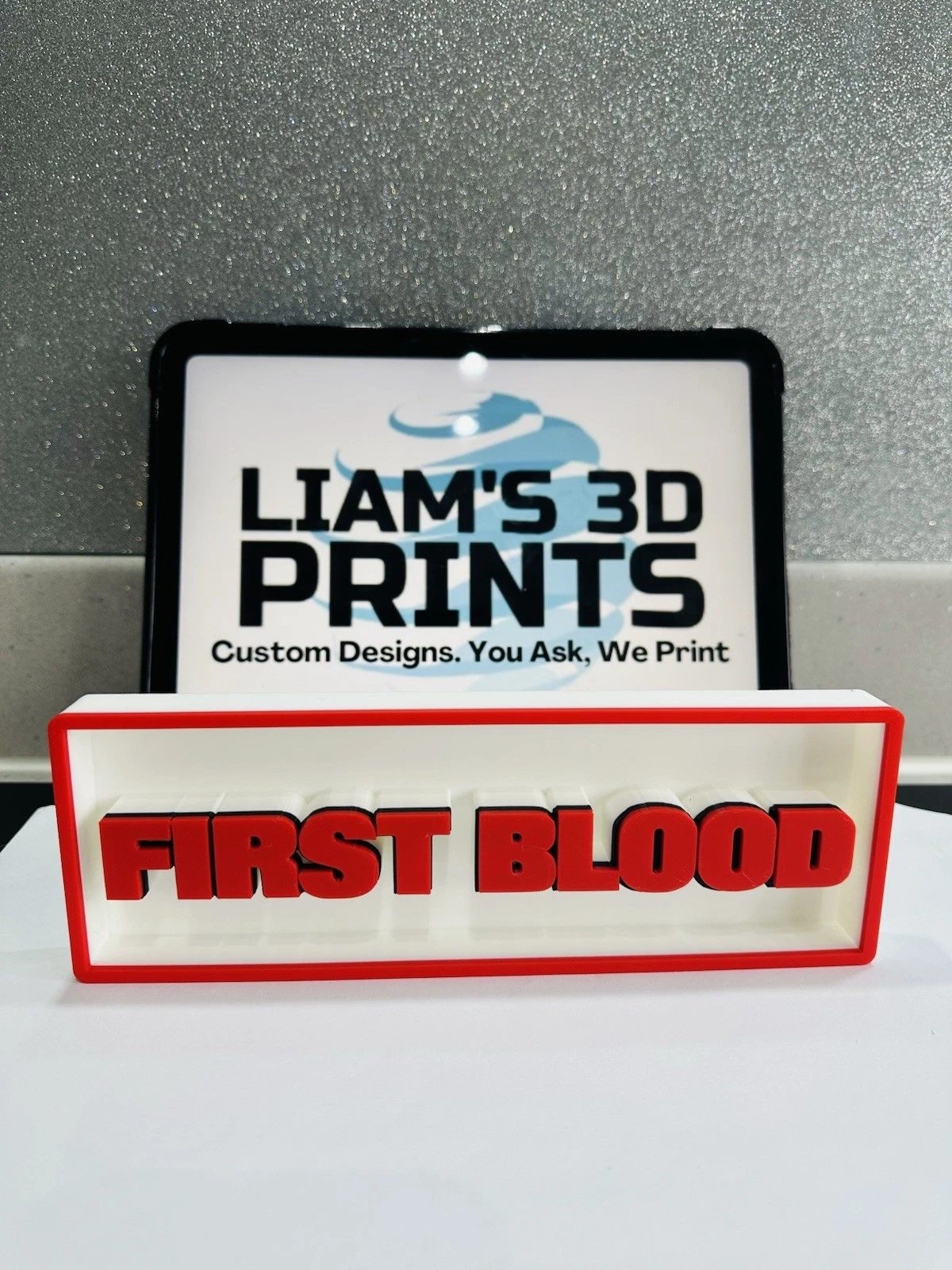 Decorative First Blood Rambo Film Logo Sign Display Cinema s17.5cm L22cm