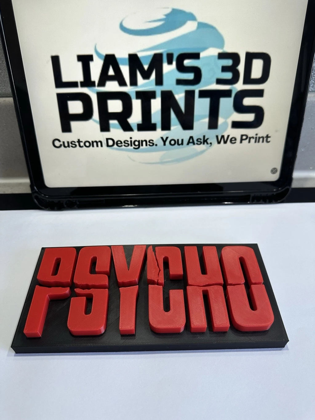 Decorative Psycho Film TV Self Standing logo Sign Display Pops