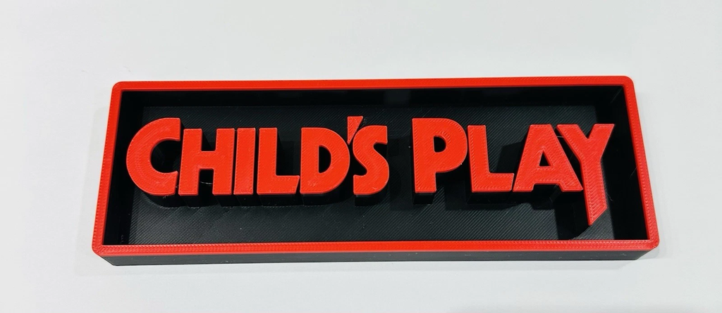 Decorative Child's Play Chucky Logo Film Sign Display S 17.5cm L 22cm