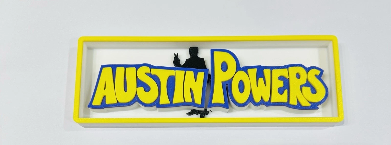 Decorative Austin Powers Film Logo Sign Display Cinema small 17.5cm Large 22cm