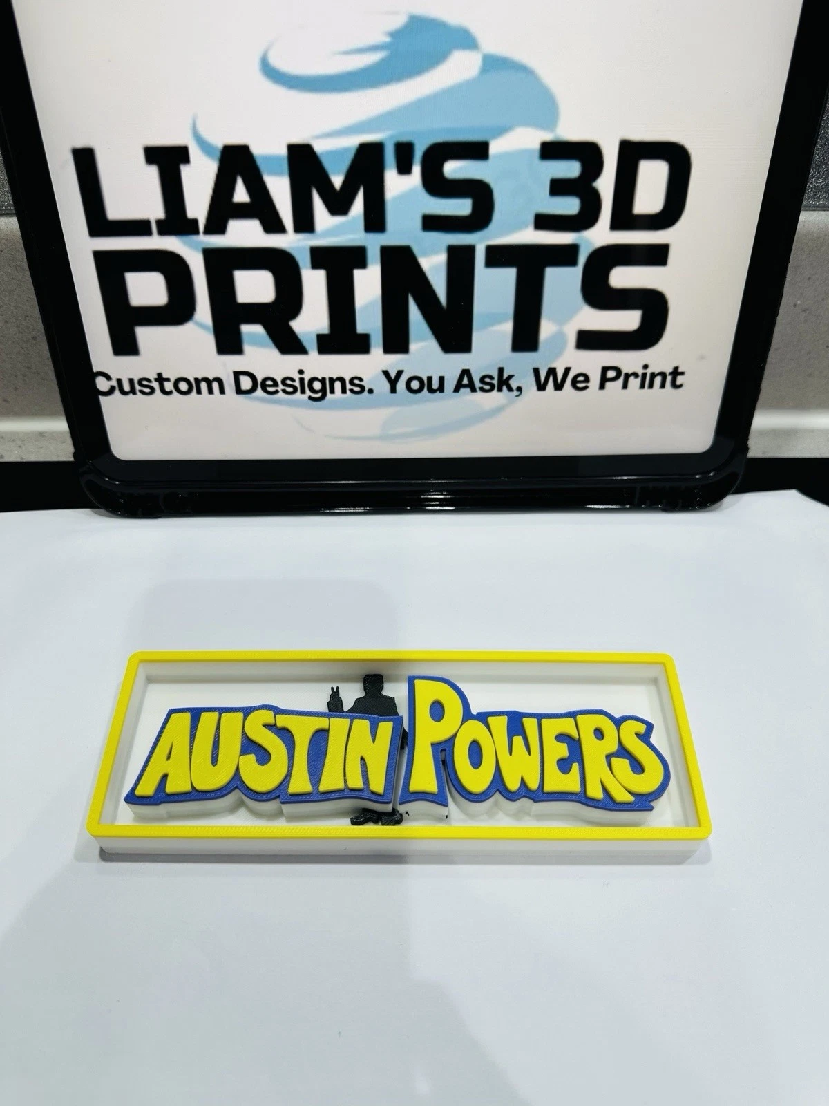 Decorative Austin Powers Film Logo Sign Display Cinema small 17.5cm Large 22cm