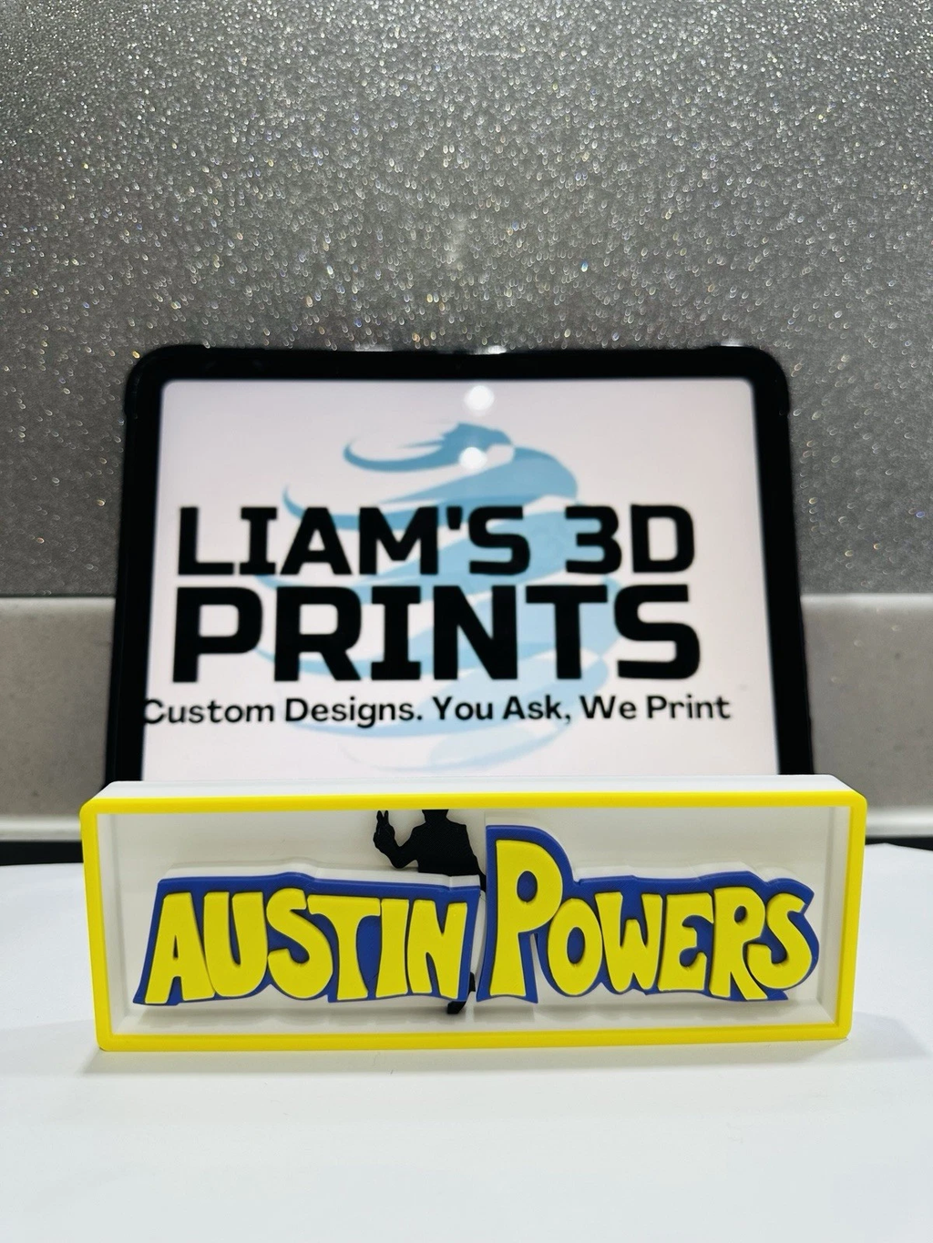 Decorative Austin Powers Film Logo Sign Display Cinema small 17.5cm Large 22cm