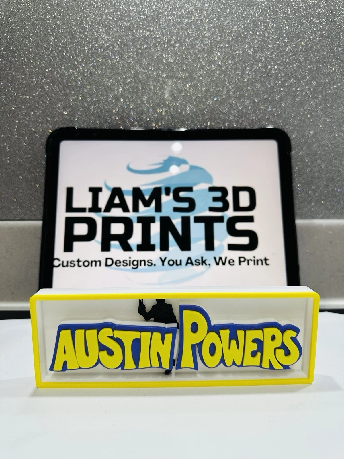 Decorative Austin Powers Film Logo Sign Display Cinema small 17.5cm Large 22cm