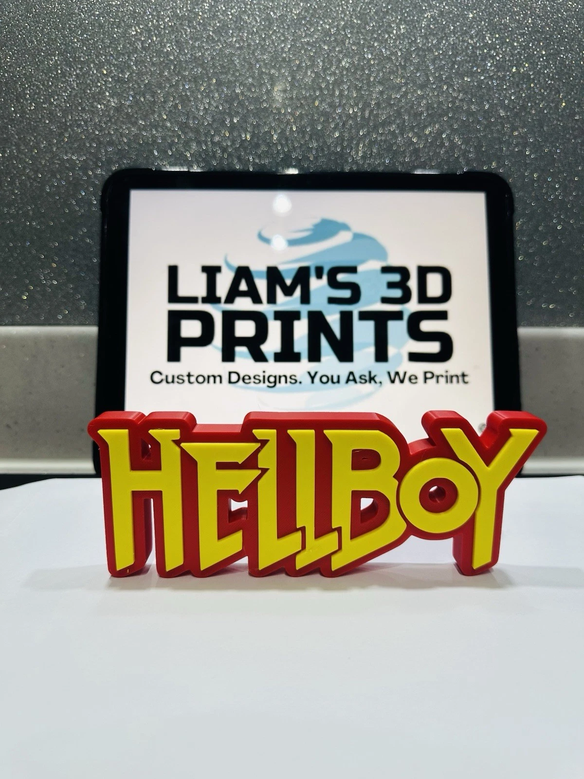 Decorative Hellboy Comic 3D logo Sign Display Pops Self Standing