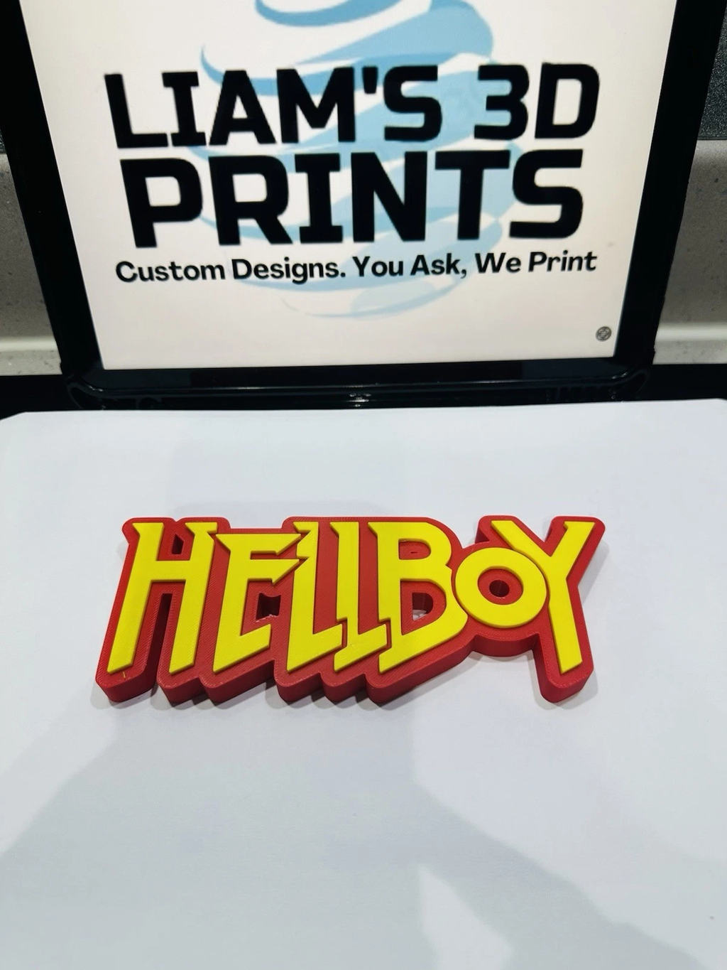 Decorative Hellboy Comic 3D logo Sign Display Pops Self Standing