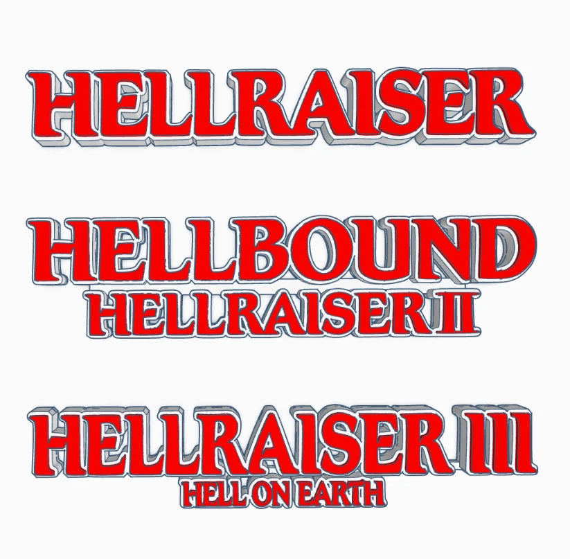 Decorative Hellraiser 1 2 3 Film Logo Sign Display Cinema Horror Michael Myers