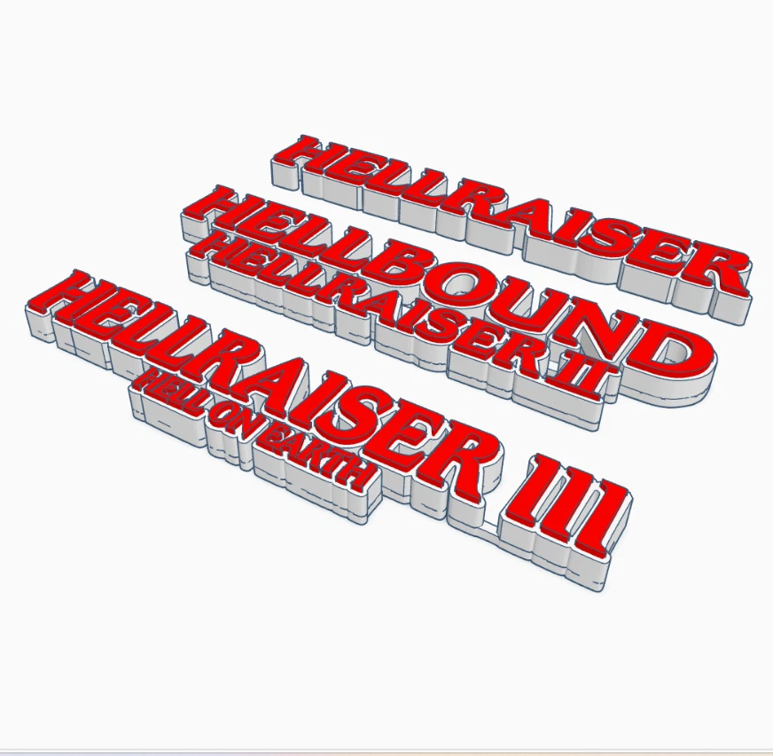Decorative Hellraiser 1 2 3 Film Logo Sign Display Cinema Horror Michael Myers