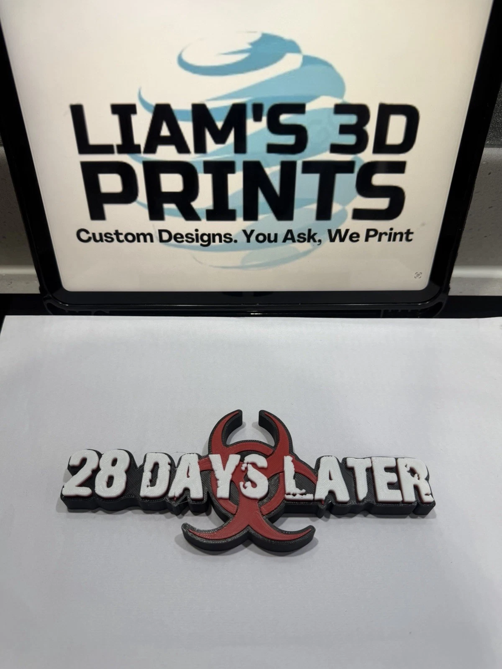 Decorative 28 Days Later Film TV Self Standing logo Sign Display Pops
