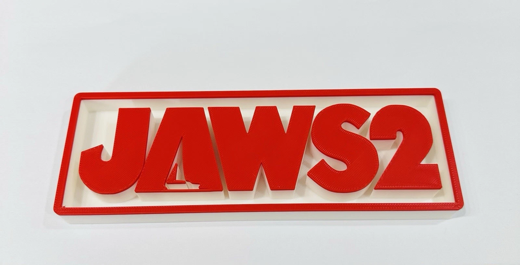Decorative Jaws 2 Film Logo Sign Display Cinema s17.5cm L22cm