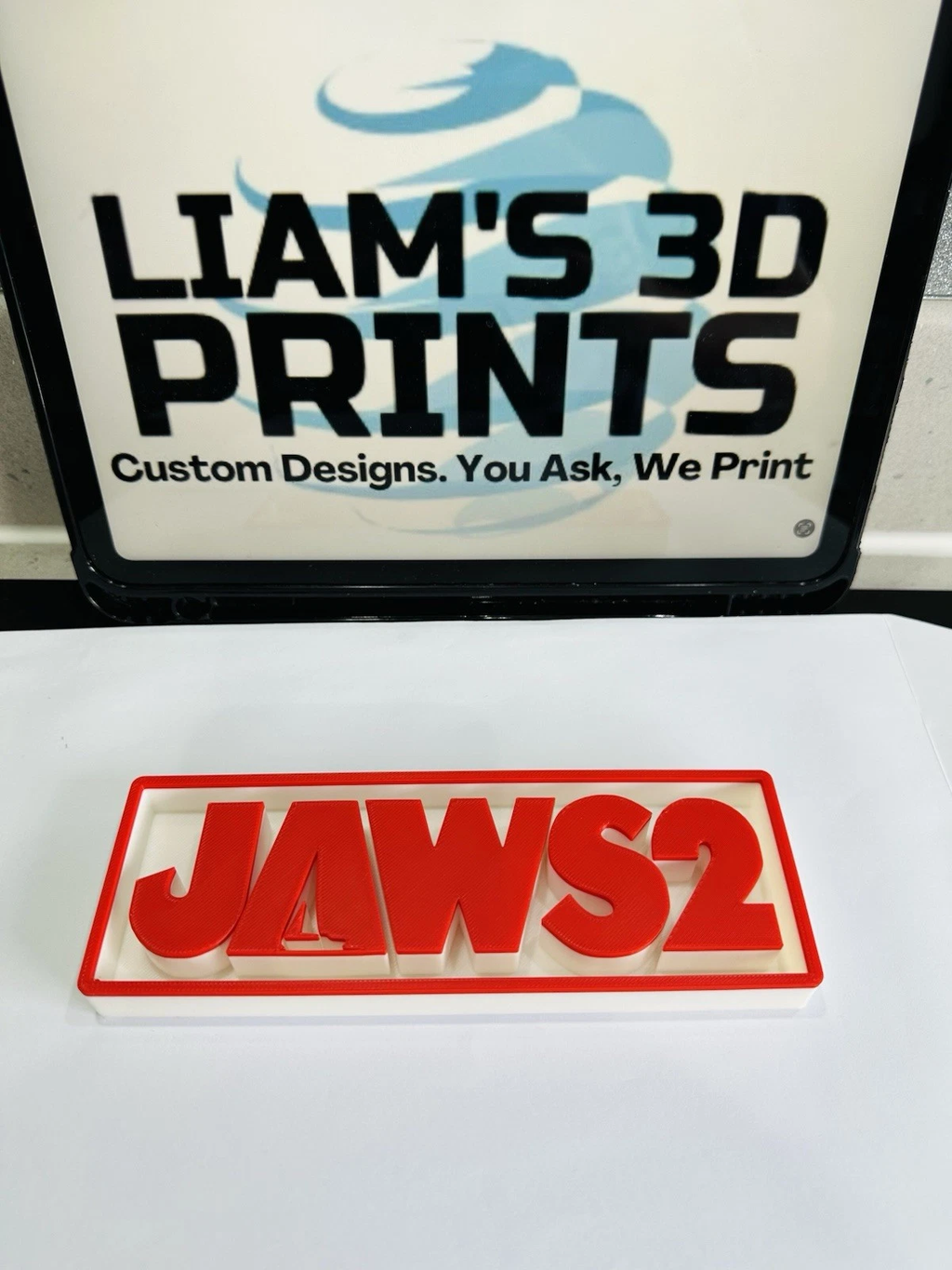 Decorative Jaws 2 Film Logo Sign Display Cinema s17.5cm L22cm