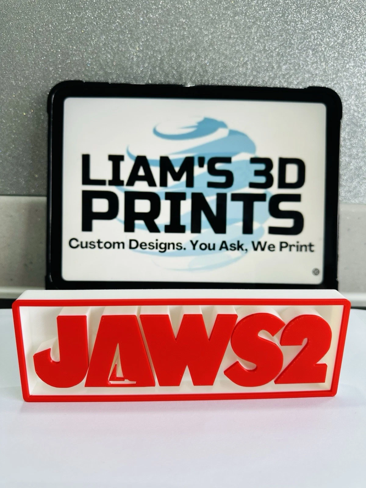 Decorative Jaws 2 Film Logo Sign Display Cinema s17.5cm L22cm