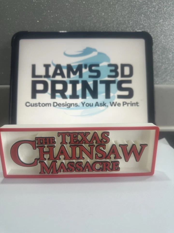 Decorative The Texas Chainsaw Massacre Film Sign Display Cinema s17.5cm L22cm