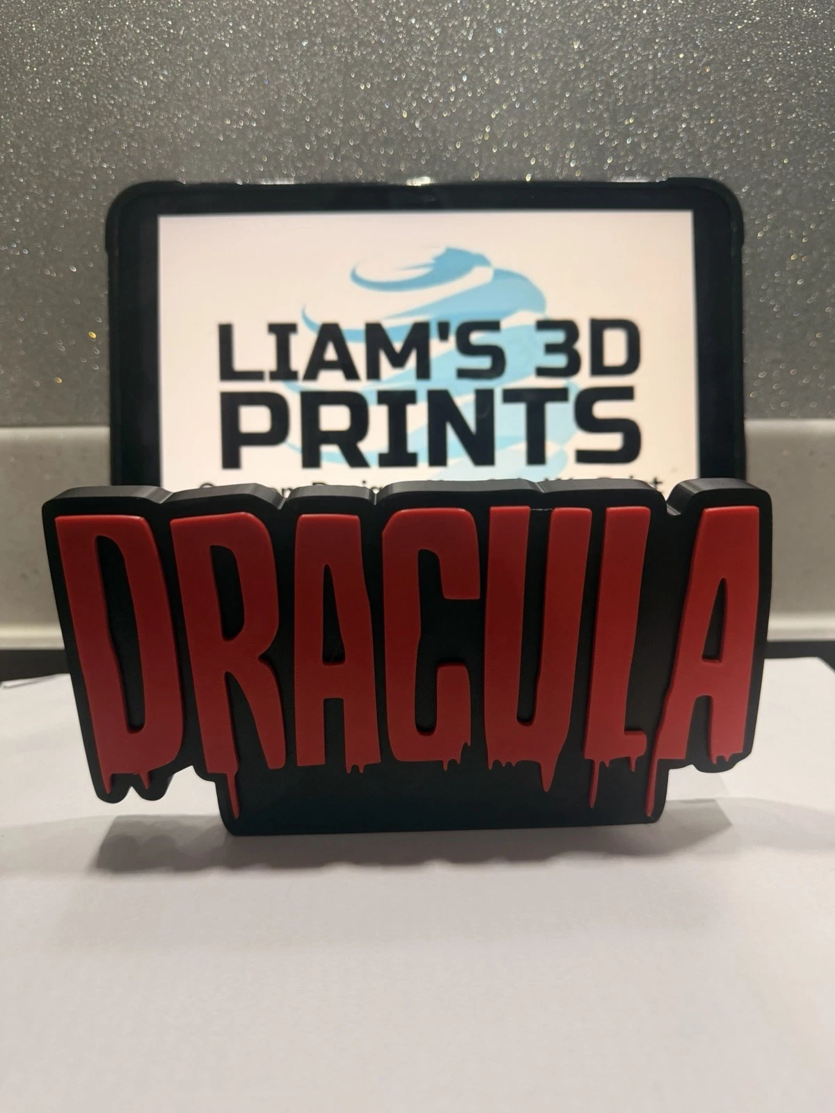 Decorative Dracula Horror Film TV logo Sign Display Pops Retro