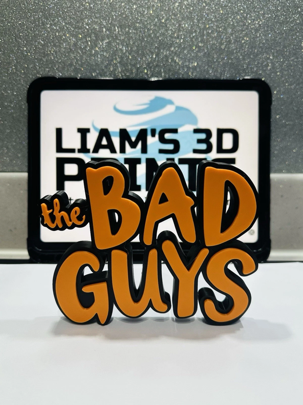 Decorative The Bad Guys Film Logo Word Sign Room Display Pops Self Standing