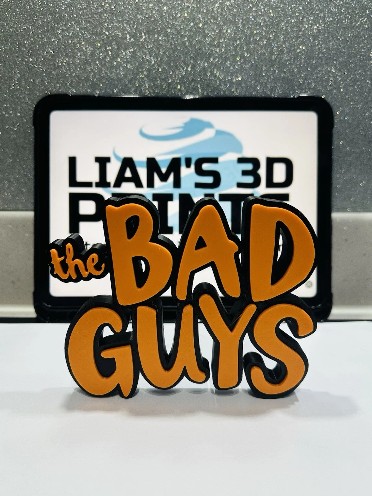 Decorative The Bad Guys Film Logo Word Sign Room Display Pops Self Standing