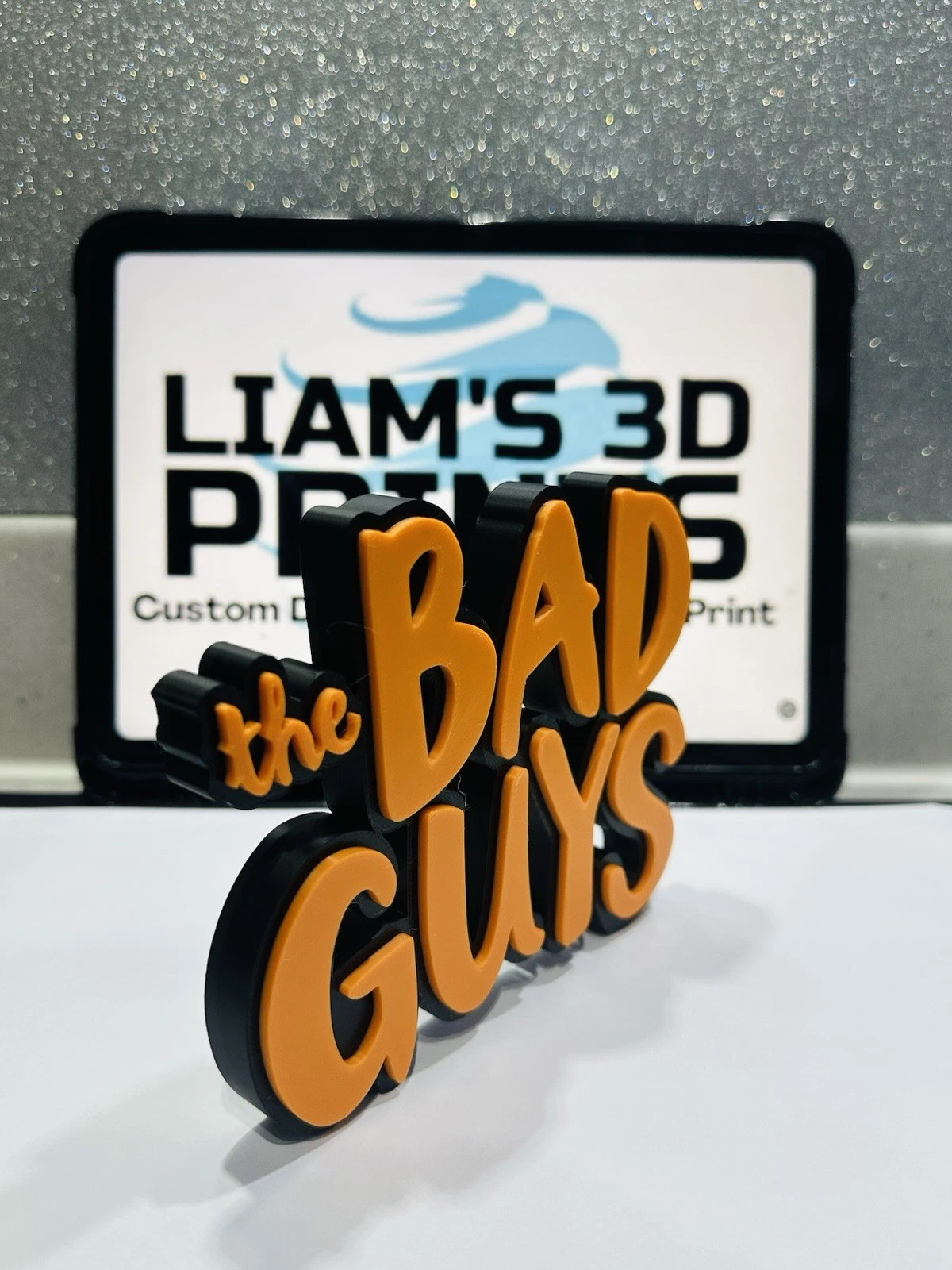 Decorative The Bad Guys Film Logo Word Sign Room Display Pops Self Standing