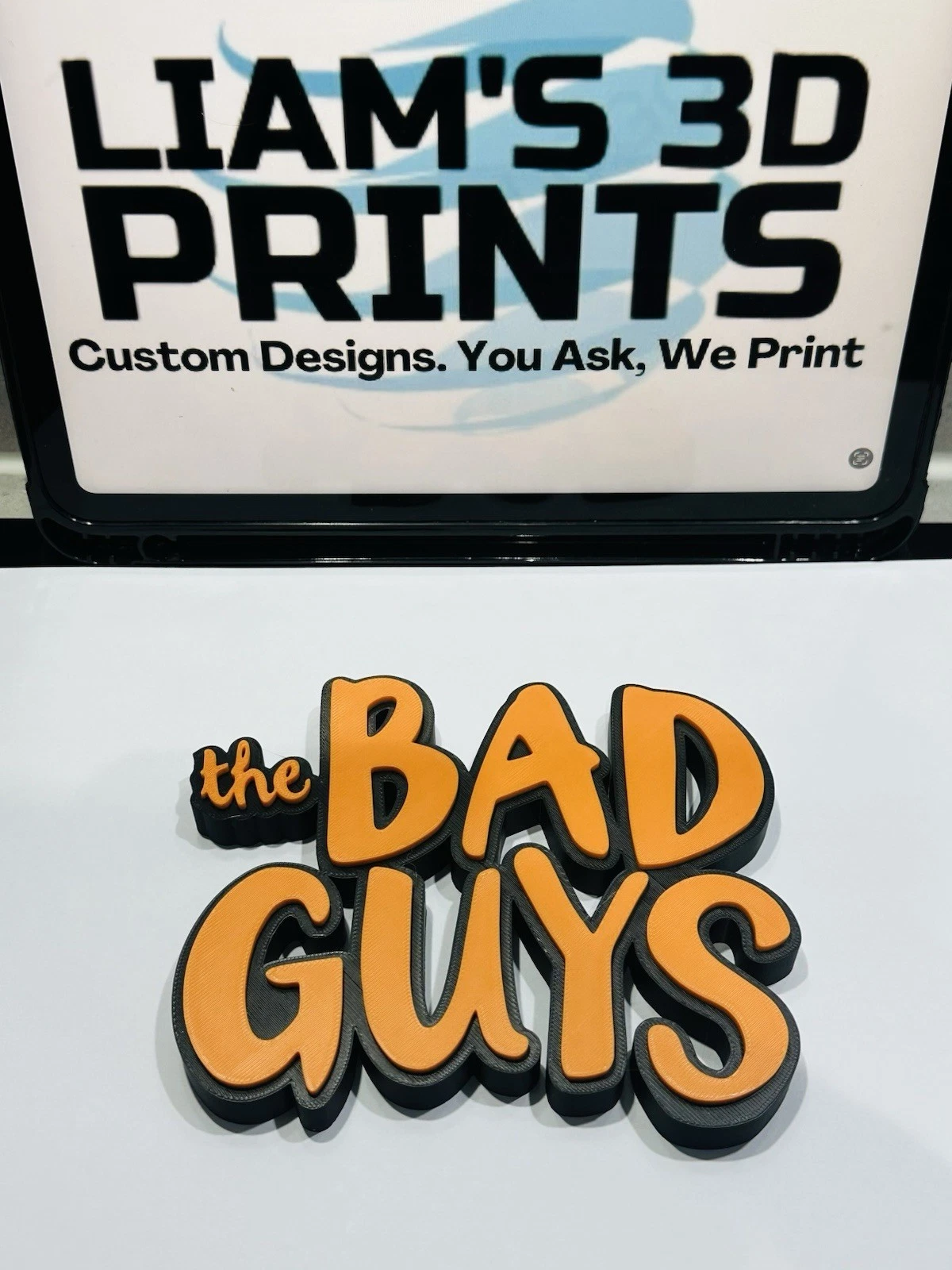 Decorative The Bad Guys Film Logo Word Sign Room Display Pops Self Standing