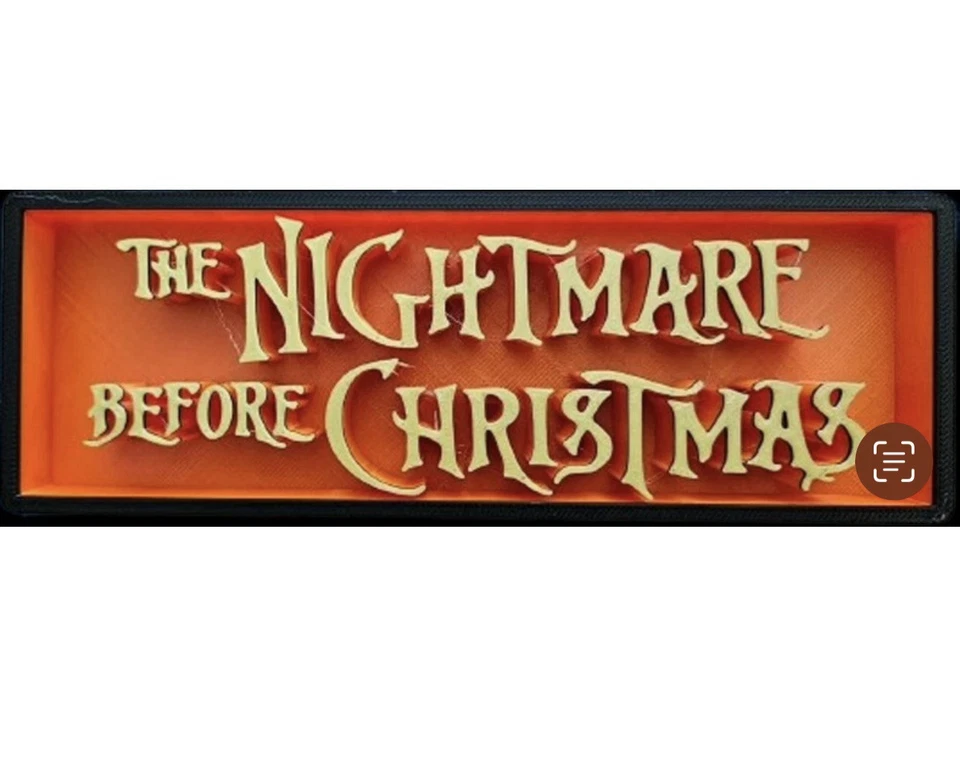 Decorative The Nightmare before Christmas Logo Sign Display Cinema s17.5cm L22cm