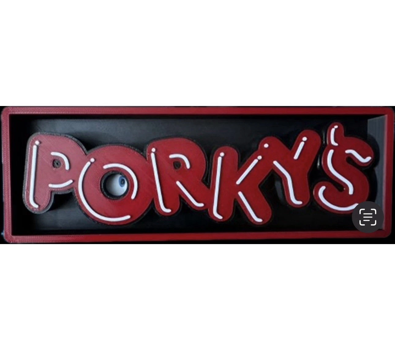 Decorative Porky's 1 2 3 Film Logo Sign Display Cinema small 17.5cm Large 22cm