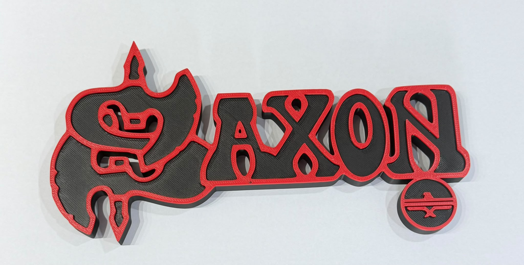 Decorative Saxon Band sign logo display POP 3D music